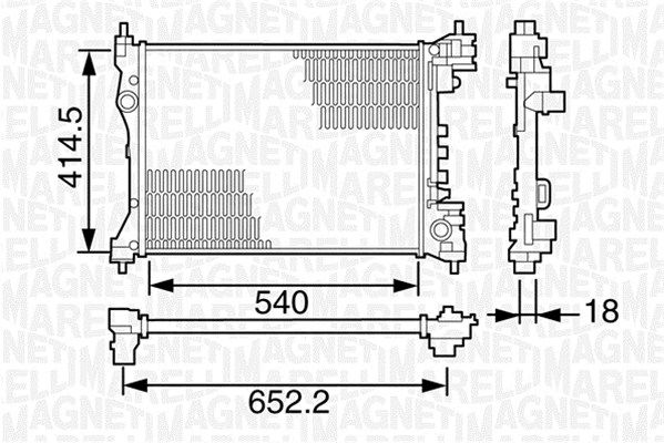 MAGNETI MARELLI radiatorius, variklio aušinimas 350213125400